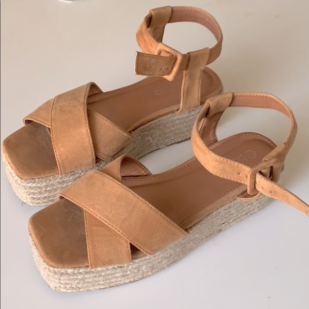 Tan Platform Wedges